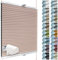 SchattenFreude Waben-Plissee für Fenster | 100% verdunkelnd/Blackout | Mit Klemm-Haltern | Klemmfix ohne Bohren | Pastellrosa (Weiße Rückseite), Breite: 60cm x Höhe: 100cm