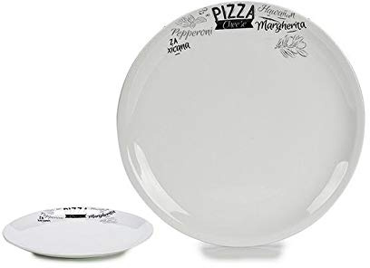 Bigbuy Home S3604368 Plato Porcelana, Diámetro 30 cm