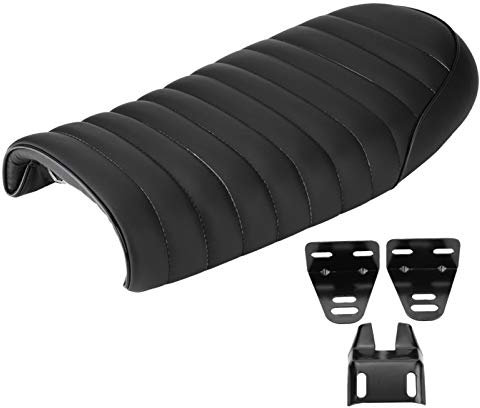 Motorrad Kissen, Yctze Motorrad PU Leder Vintage Cafe Racer Sitz Flach Sattelkissen Ersatz für CG125 GN CG CB400SS(D) für cafe racer sitz,motorrad sitzbank,sitzbank cafe racer,motorrad sitzbank,cafe r