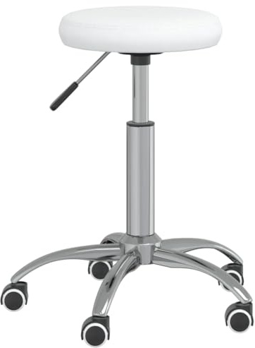 vidaXL Massagehocker Kunstleder Weiß