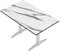 GGMMÖBEL COMPACT | Esstisch HPL Tischplatte | 118 x 68 cm | Weiß-Marmor | Perfekt für klappbare Gartentisch, Esstisch | Outdoor | Restaurant, Cafe, Bar