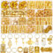 Lucomb 259 Stück Haarschmuck für Zöpfe, Haarschmuck für Dreadlocks, Haarschmucks für Frauen, Metallene goldene Zopfringe, Manschettenclips für Dreadlocks, Accessoires für Haarzöpfe.