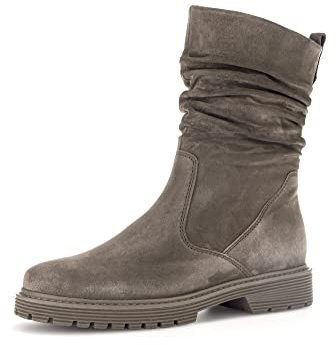 Gabor Damen Klassische Stiefeletten, Frauen Boots,Wechselfußbett,Moderate Mehrweite (G),gerafft,Boots,braun (Flausch),37.5 EU / 4.5 UK