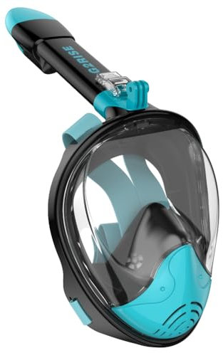 G2RISE® Schnorchelmaske, Tauchmaske, Faltbare CO2-sichere Schnorchel Vollmaske mit Kameraposition für Kinder und Erwachsene