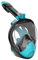 G2RISE SN01 Full Face Snorkel Mask with Detachable Camera Mount, Anti-Fog and Foldable Design, Advanced Breathing System for a Safe Adults/Kids Snorkeling Experience (Black Green, XS)
