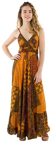 Coline - Robe Longue imprimé Patch Ethnique