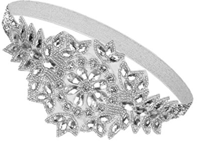 Abaodam Strass Stirnband Kopfhörer Stirnband Strass Kristall Stirnband Great Kopfschmuck Strass Faszinierende Stirnband Vintage Stirnband Flapper Stirnband Damen
