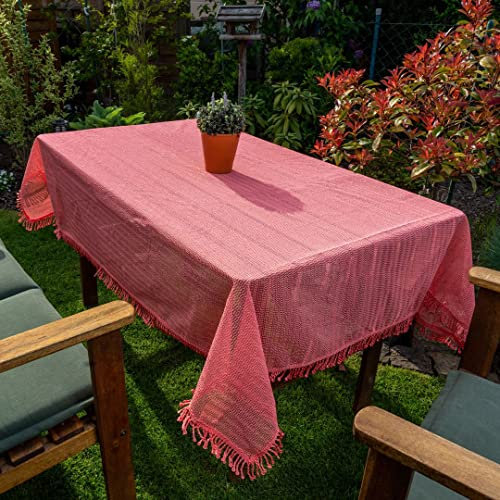laro Gartentischdecke Wetterfest rutschfest Eckig, Muster:Rot, Größe:110x140 Classic