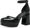 Tamaris Damen Pumps mit Riemchen Vegan Blockabsatz; BLACK/schwarz; 40