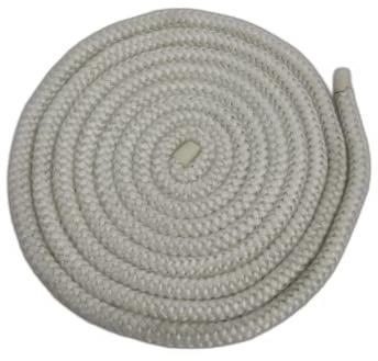 The Stove Wizard 12mm Glass Fibre Door Seal Cord – 4m Heat Resistant Stove Rope with 100mm Free End | Soft White Thermal Seal for Wood Burning Stoves, Ovens, Fireplaces, Boilers, Flue Doors