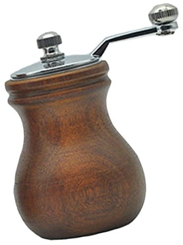 Mikinona Wooden Manual Pepper and Salt Adjustable Grinding Mill Tool for Home Kitchen Refillable Wooden Pepper Grinding Mill with Ergonomic Handle