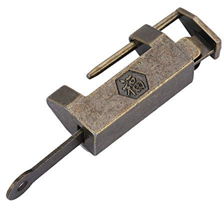 Antikes Schloss, Antikes Retro-Stil-Schloss, Chinesisches Vintage-Vorhängeschloss, Charmante Dekoration für Schubladenschrank, Schmuckschatulle, Geschenk, Schrank- und