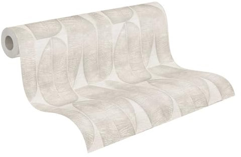 Livingwalls Tapete 396581 mit Bananenblatt in Grau - hochwertige Design Tapete floral - matte Wandtapete für verschiedene Räume - 10,05m x 0,53m - Made in Germany