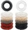 Sularpek 12 Pcs Spiral Hair Ties, Plastic Hair Coil Bands, MultiColor Ponytail Hair Coils No Crease, Waterproof Hair Elastics Bobbles Hair Bands for Women Girls Hair Accessories