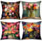 Tucocoo Zierkissenbezüge mit Tulpenvase, 45 x 45 cm, 4 Stück, Retro-Blüte, Bunte Vintage-Blumen, Moderne Dekoration für Couch, Bett, Auto, Terrasse, Möbel, Bank, Sofa, Kissenbezug