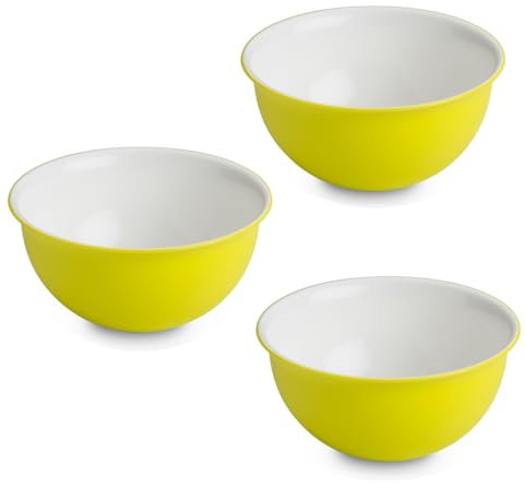OMADA Design 3x Ciotole Antibatteriche da 1,5 Lt, in Plastica, Infrangibili, lavabili in Lavastoviglie, Made in Italy, Linea Sanaliving