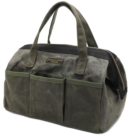 Werkzeugtasche Wasserdicht Hochleistungs-Werkzeugtasche Werkzeugtasche Werkzeugtasche mit Werkzeughalter Schlüssel Schraubendreher 30x17.8x9cm Armeegrün
