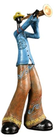 Haztholf Jazz Band Player Figuren Vintage Musiker Figur Harz Statuen Ornament Büro Retro Skulptur Haus Innen C