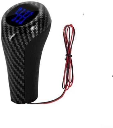 SPORTARC Ergonomisches Design, LED-beleuchteter Schalthebelknauf, Ersatz für E46, E90, E91, E92, für X1 (6-Gang-Karbonfaser-Stil, 6-Gang)
