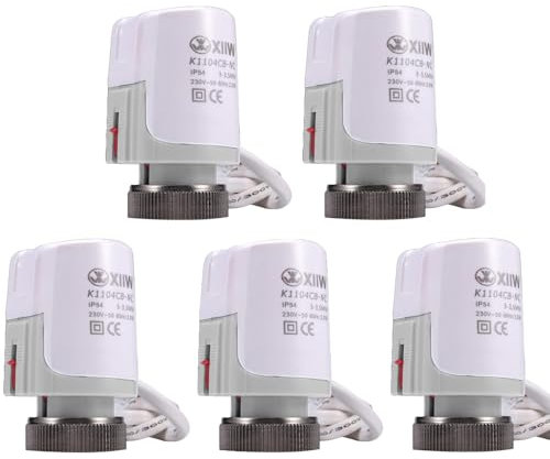 5x Stellmotor Fussbodenheizung 230v Thermischer Stellantrieb stromlos geschlossen NC M30x1,5 Thermot Stellmotor