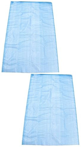 Mipcase Couverture De Piscine en Plastique Bleu Bâche De Piscine Tapis pour sous La Piscine 2 Pièces
