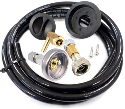 DN Autogas Parts Set di ricarica per ricarica di bombole di gas grecia austriaca italiana, 20 mm LH, lunghezza 2 metri.