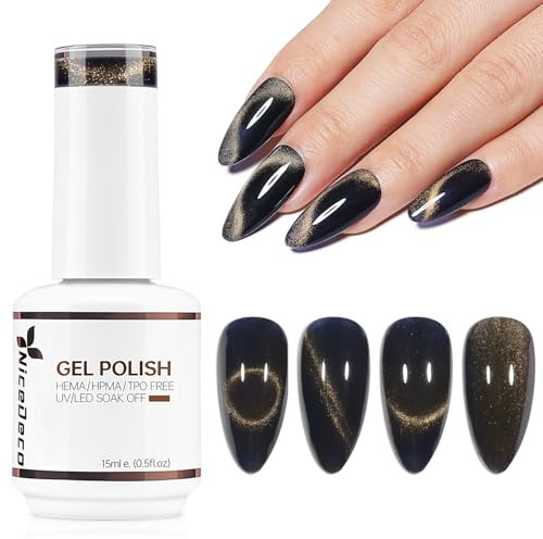 Nicedeco Cat Eye Gel Nail Polish, 15ML UV/LED Soak-Off Gel Polish Nail Art Manicure Pedicure, Salon & Home Use - Long Lasting & Easy to Apply 317