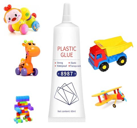 Plastic Glue,60ml Superglue for Plastic,Superglue for Plastics Strong,Super Adhesive for Acrylic,DIY Crafts,PVC,Vinyl (Plastics glue)