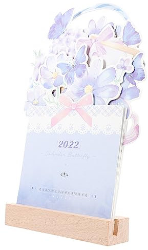 SHINEOFI 1Stk Dreidimensionaler floraler Tischkalender Stehkalender 2022 Tischkalender 2022 tischkalender basteln schreibtischkalender dekorativer Blumenkunstkalender Desktop-Kalender 2022