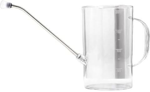 Arrosoir 2L Transparent Arrosoir pour Plantes avec Bec Amovible en Acier Inoxydable Arroseur pour Plantes avec Poignées pour Plantes Plantes d'Intérieur Arrosoir de Bureau Arrosoir Extérieur Plantes d