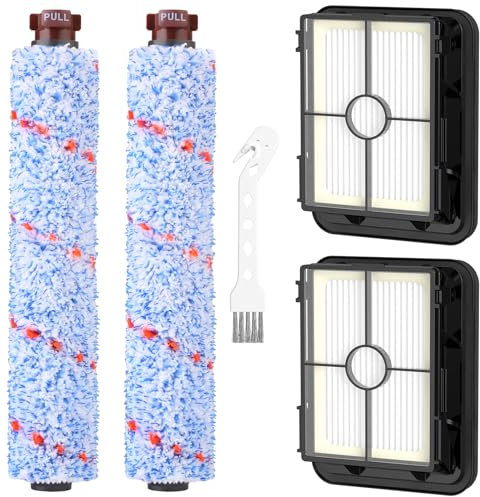 Accesorio para aspiradora Bissell CrossWave 3 en 1 C3 Pro 3555N, 2 cepillos multisuperficie 1868 + 2 filtros 1866 para aspiradora Bissell CrossWave 17132 2225N 2582N 25821 2519