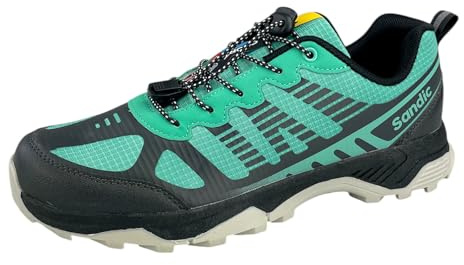 Dvina Sneaker Trekkingschuhe Outdoor Schuhe Freizeit Schnürer Wanderschuhe SD6337 5.Türkis/Schwarz 39