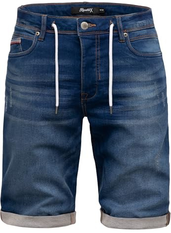 REPUBLIX Herren Jeans Short Männer Kurze Bermuda Hose Regular Fit R7038