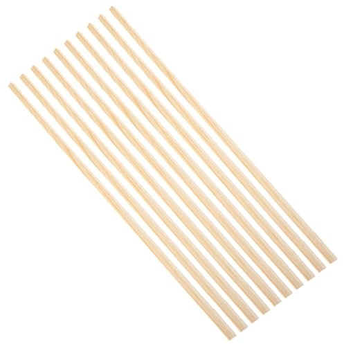 INOOMP 10 Piezas de de Madera de Pino para Ventanas Listones Decorativos de 8Mm X 50Cm para Mosquiteros DIY Bricolaje Decoración Interior y Exterior