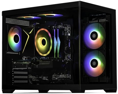 STORMCRAFT Sirius Gaming PC Desktop Computer i7 14700F CPU,GeForce RTX 5070 12GB GPU,32GB DDR5 RGB 6000MHz RAM,1TB SSD,B760 Motherbaords,Alimentazione 850W,Porta USB C,Wi-Fi,Bluetooth,Win 11 Home