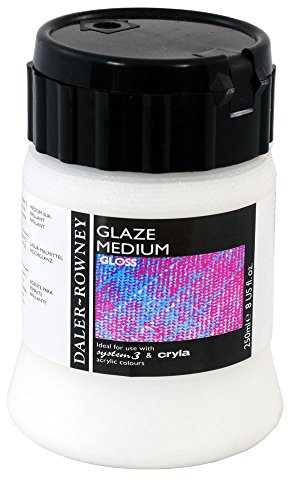 Daler-Rowney Acrylic Medium, Plastic Pot, 8.45oz - 250 ml, Gloss Glaze Medium