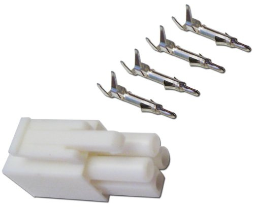 world-trading-net Stecker 4-polig mit Crimpkontakten Steckverbinder