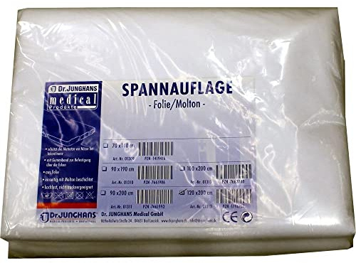 Molton Spannauflage 120x200 cm m.Folie Eins.