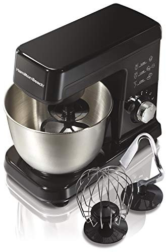 Hamilton Beach 63325 – Mixer (Stand Mixer, 3.31 L, Black, Stainless Steel, Stainless Steel, 300 W)