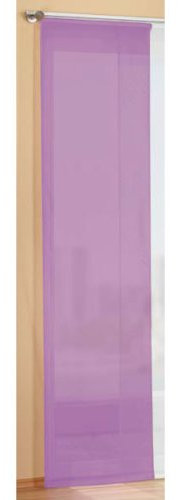 Gardinenbox Preisgünstiger Flächenvorhang Schiebegardine, transparent, unifarben, mit Zubehör, 245x60, Flieder, 85589