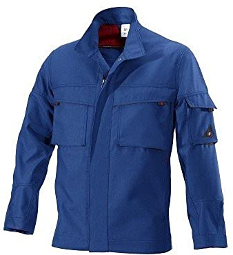 BP 1787-555-13-48/50l Arbeitsjacke, Stehkragen, verdeckter Frontreißverschluss, 295,00 g/m² Stoffmischung, königsblau/schwarz, 48/50l