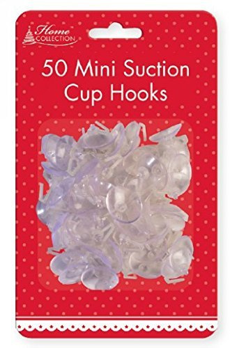 Pack of 50 Mini Suction Cup Hooks