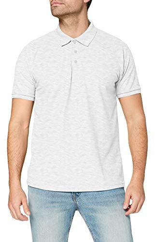 Fruit of the Loom Men's 65/35 Polo Shirt, Heather Grey, Medium