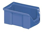 kaiserkraft | FUTURA-Sichtlagerkasten aus Polyethylen | LxBxH 167 x 104 x 76 mm | VE 42 Stk | blau