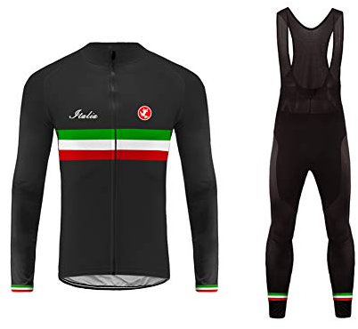 UGLY FROG Radtrikot Herren Langarm, Atmungsaktiv Radsport Bekleidung Winter, Warmes Thermovlies Fahrrad Anzug und Radhose mit 20D Lange Hosen für MTB