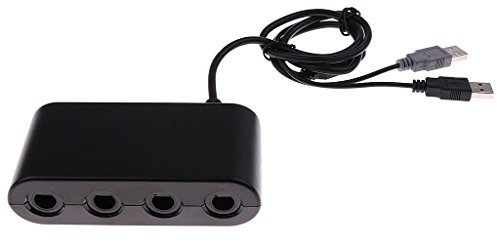 Tubayia 4 Port Controller Adapter für Nintendo Gamecube Wii U und PC USB Anschluss