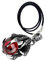 YouU Punk Rock Edelstahl Dragon Claw Anhänger Kristallkugel Halskette mit Kette, Rot