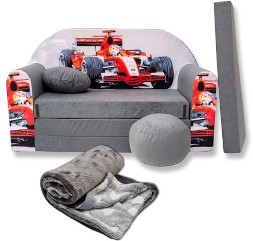 millybo Kindersofa Kinder Couch mit Schlaffunktion ausklappbar 3in1 Kinder Sofa Spielsofa mit Bettfunktion Mädchen Jungen Sitzsack Minisofa Schlafsofa Kinderzimmer Schlafsessel (A22)