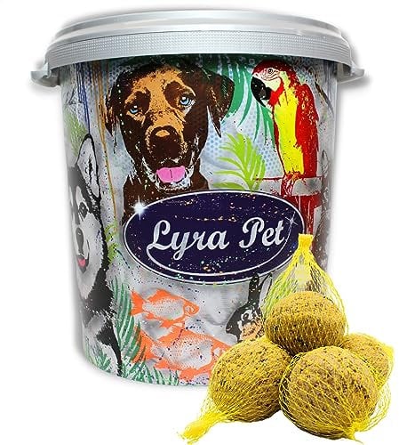 Lyra Pet® | 100 Meisenknödel im Netz + à 90 g = 9 kg in 30 L Tonne | Energiespender für Wildvögel | Vogelfutter Ganzjährig | Nährstoffreiches Wildvogelfutter | Fettfutter Sommer & Winter zum Aufhängen
