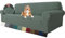 MAXIJIN Super Stretch Couch Bezug für 4-Sitzer Couch, extra große universelle Sofabezüge Jacquard Spandex Pet Dog Möbel Protector Fitted Couch Schonbezug (4 Sitzer, Erbsengrün)